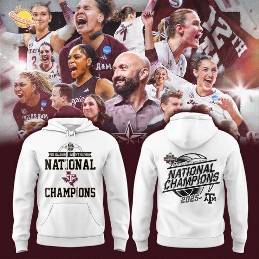Limited Edition Texas A&M Champions🏆Volleyball Championship 2025 Hoodie
