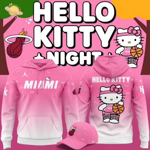 Limited edition Hoodie Miami Heat x Hello Kitty for fans