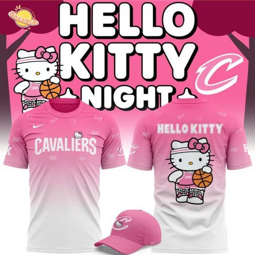 Limited edition T-Shirt Cleveland Cavaliers x Hello Kitty for fans