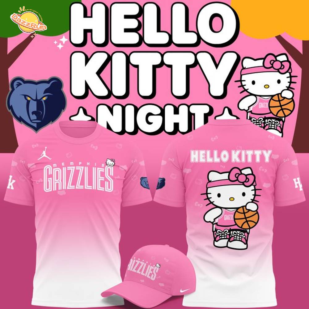 Limited edition T-Shirt Memphis Grizzlies x Hello Kitty for fans! Limited edition T-Shirt Memphis Grizzlies x Hello Kitty for fans!