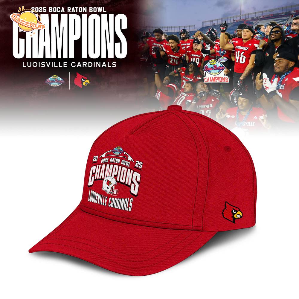 Louisville Cardinals 2025 Boca Raton Bowl Champions T-shirt Louisville Cardinals 2025 Boca Raton Bowl Champions T-shirt