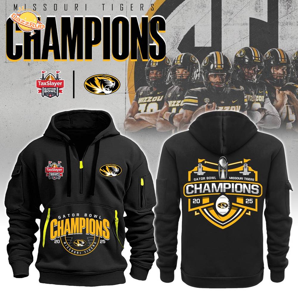 Missouri Tigers – Gator Bowl Champions Quarter Hoodie Missouri Tigers – Gator Bowl Champions Quarter Hoodie