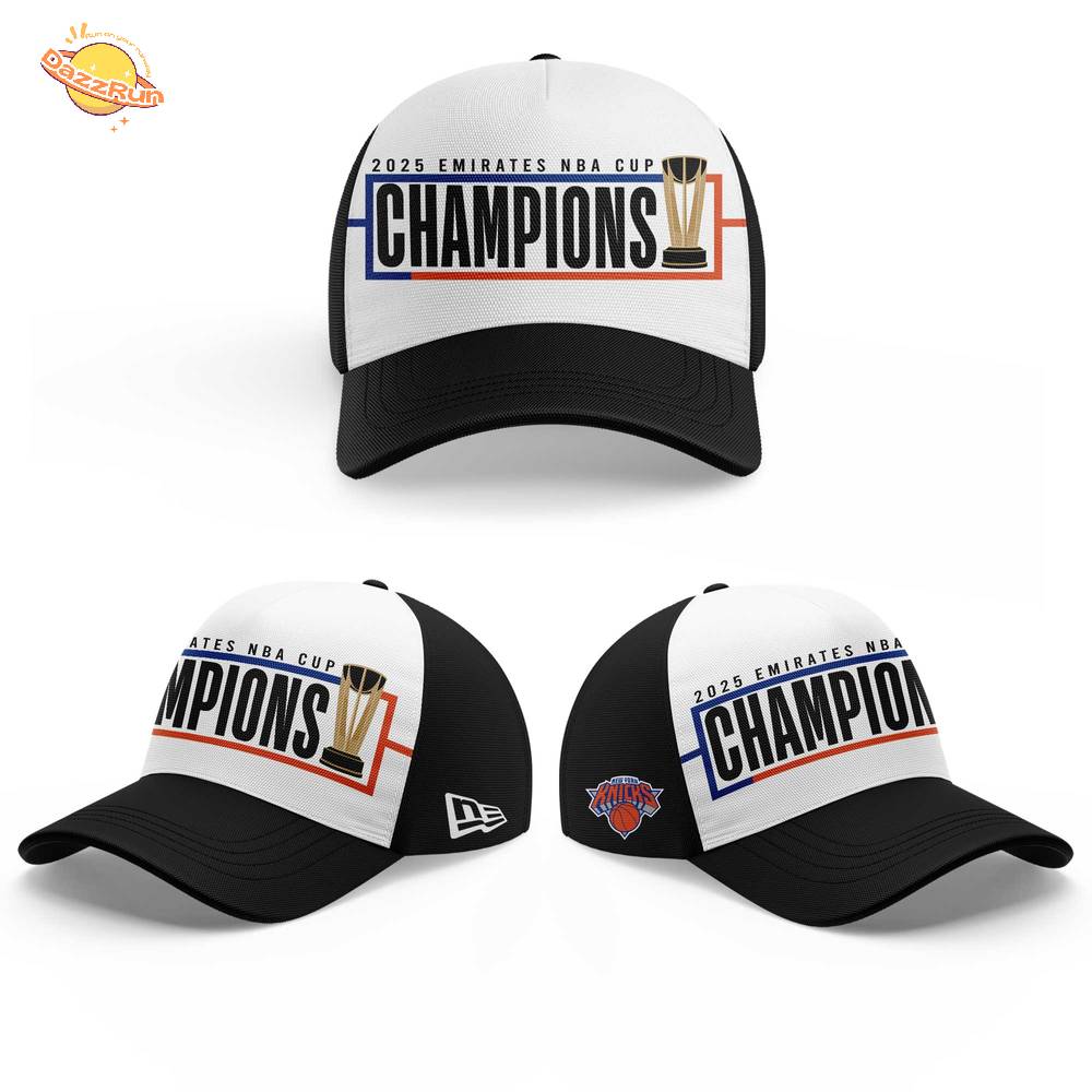 NY Knicks Emirates NBA Cup 2025 Champions Black Shirt NY Knicks Emirates NBA Cup 2025 Champions Black Shirt