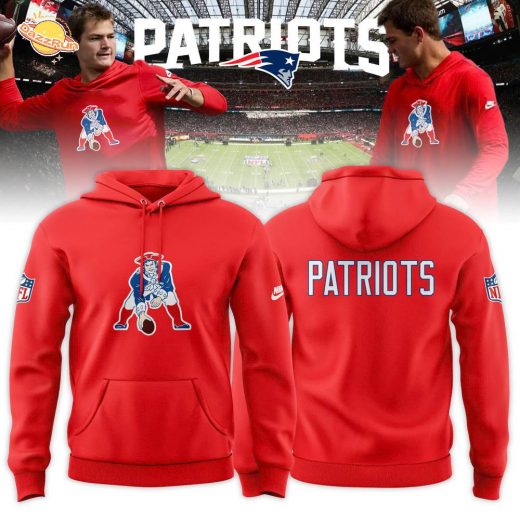 New England Patriots Classic Logo Hoodie – Red