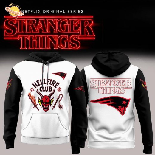 New England Patriots Hellfire Club Stranger Things 2025 Hoodie-3D Unisex Hoodie