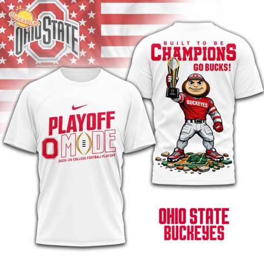 Ohio State Buckeyes | Premium NCAA Built to Be Champions 3D T-Shirt