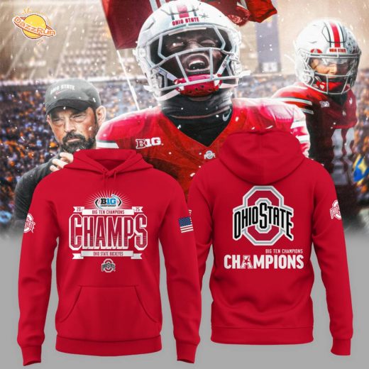 Ohio State Buckeyes Red Hoodie- We Are Champions 2025