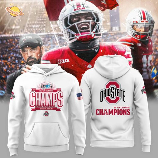 Ohio State Buckeyes White Hoodie – We are champions 2025