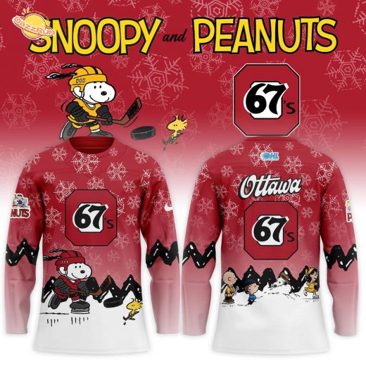 Ottawa 67’s Snoopy and Peanuts Combo Hockey Jersey