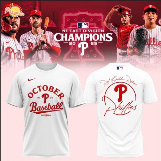 Philadelphia Phillies NL East Champions 2025 – Red October Returns Tee