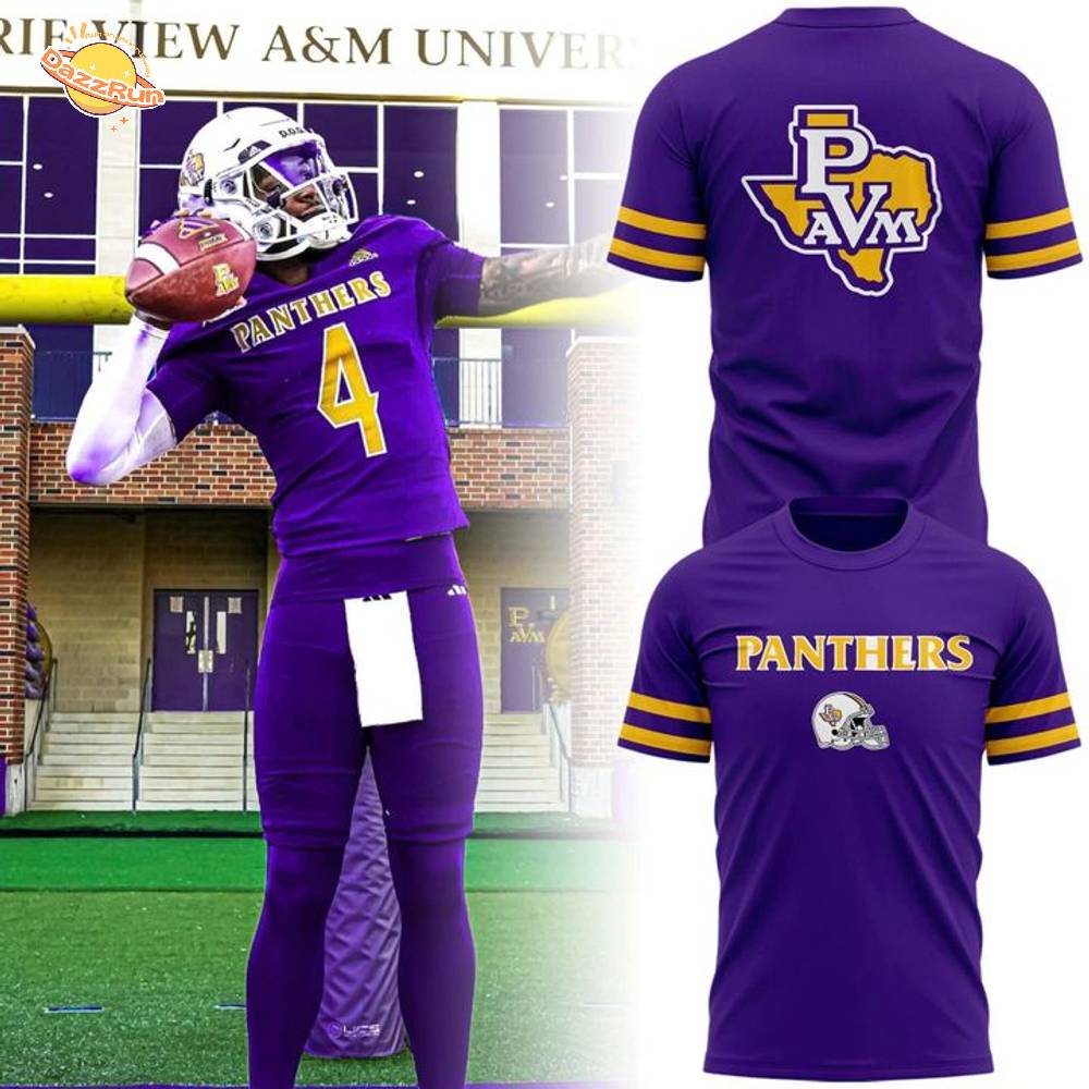 Prairie View A&M Football Celebration Bowl Panther T-Shirt - Special Edition Prairie View A&M Football Celebration Bowl Panther T-Shirt - Special Edition