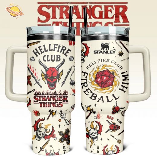 Stranger Things Custom Stanley Quencher 40oz Stainless Steel Tumbler With Handle