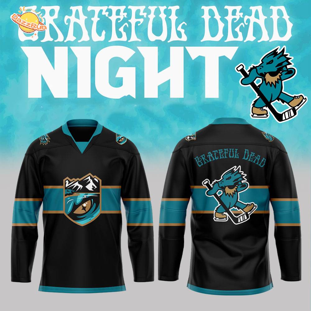 Tahoe Knight Monsters Grateful Dead Nights 2025 Combo Hockey Jersey Tahoe Knight Monsters Grateful Dead Nights 2025 Combo Hockey Jersey