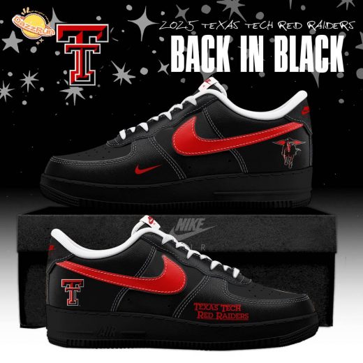 Texas Tech Red Raiders Back In Black 2025 Special Edition AF1 Sneakers