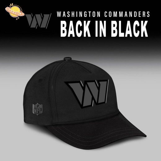 Washington Commanders Back In Black Half Zip Hoodie