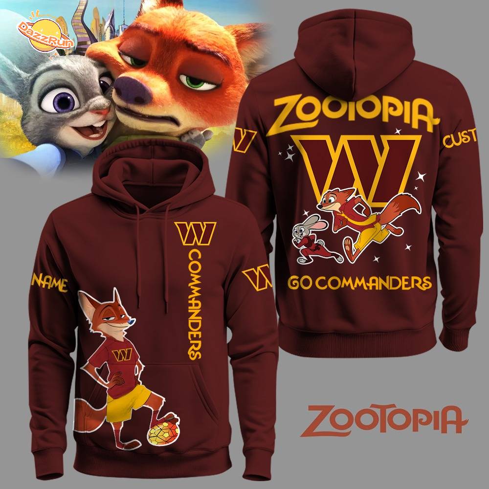 Washington Commanders Football Zootopia Hoodie 2025 Limited Edition-3D Unisex Hoodie Washington Commanders Football Zootopia Hoodie 2025 Limited Edition-3D Unisex Hoodie