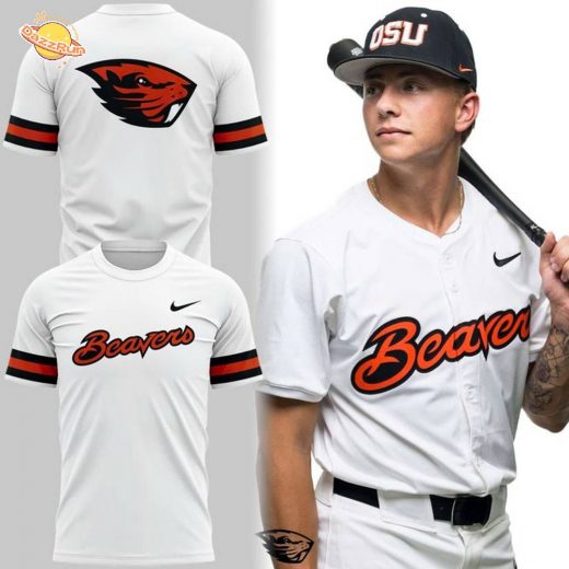 White Oregon State Beavers Baseball Classic Wordmark T-Shirt – Special Edition