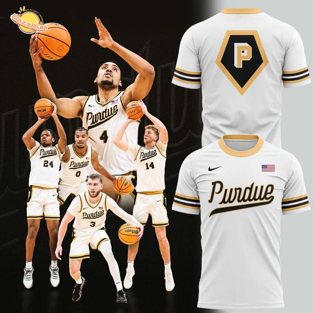 White Purdue Basketball Classic Wordmark T-Shirt - Special Edition White Purdue Basketball Classic Wordmark T-Shirt - Special Edition