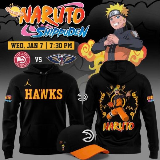 2026 Limited edition Hoodie Atlanta Hawks x Naruto for fans