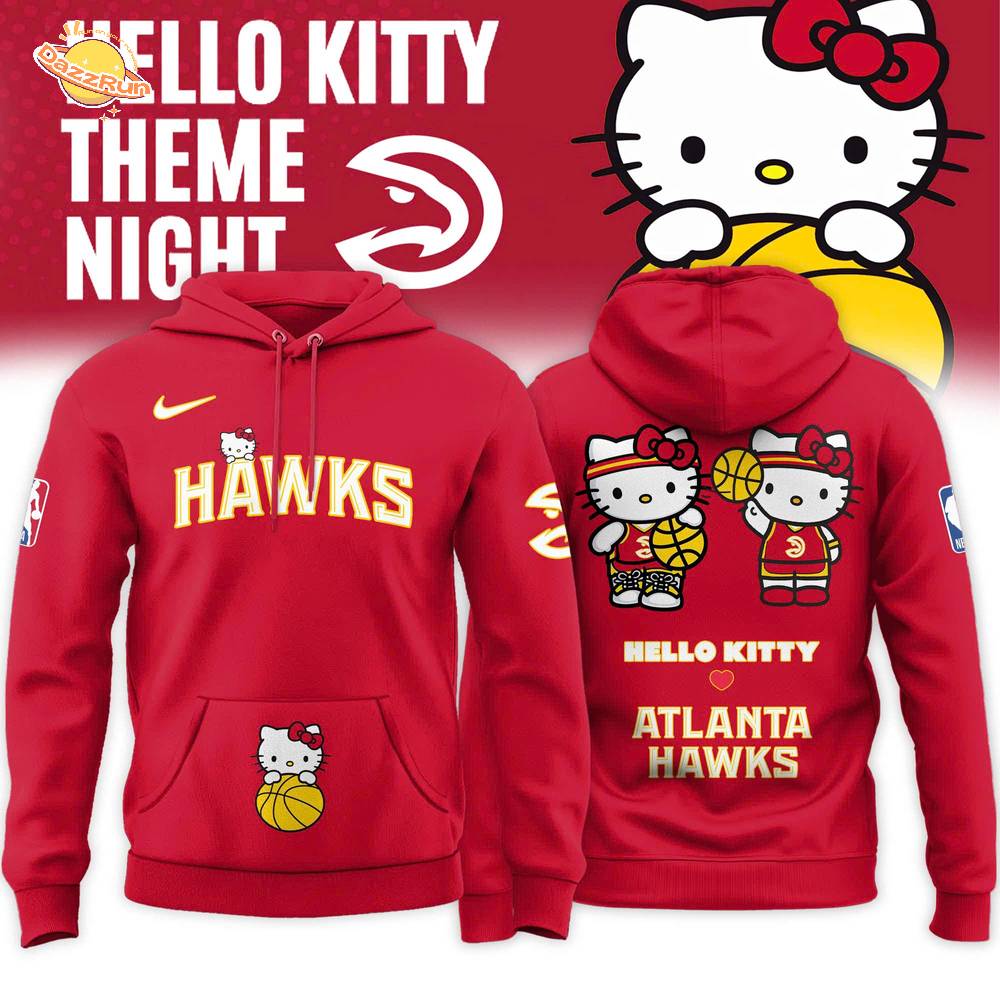 Atlanta Hawks x Hello Kitty Night 2026 Special Edition Hoodie Atlanta Hawks x Hello Kitty Night 2026 Special Edition Hoodie