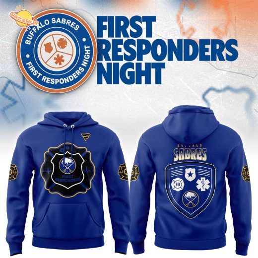B Sabres First Responders Night 2026 Blue Hoodie B Sabres First Responders Night 2026 Blue Hoodie