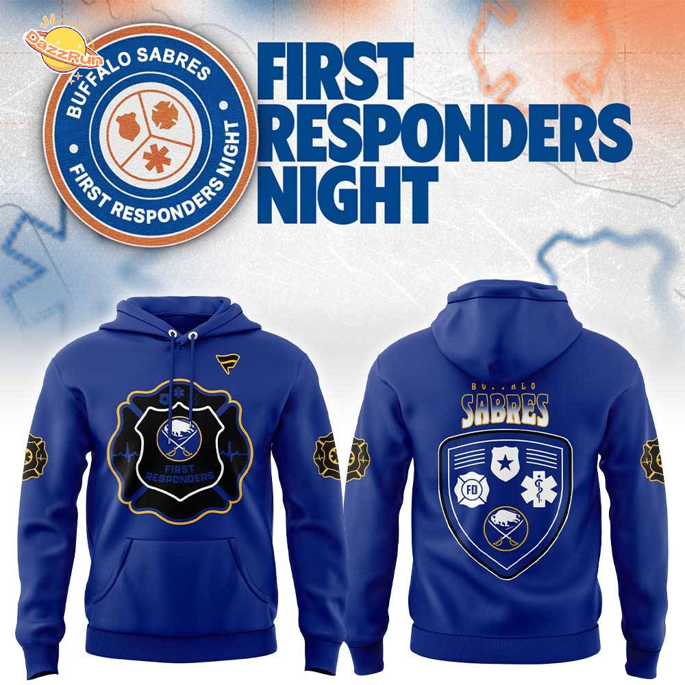 B Sabres First Responders Night 2026 Blue Hoodie B Sabres First Responders Night 2026 Blue Hoodie