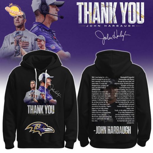 BAL Ravens Coach “John Harbaugh” Appreciation Hoodie BAL Ravens Coach “John Harbaugh” Appreciation Hoodie