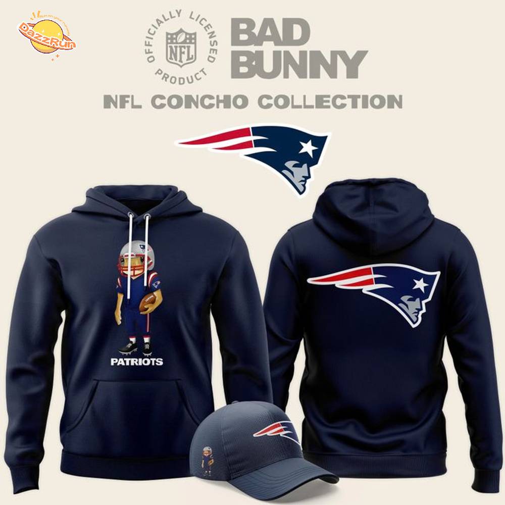 Bad Bunny x New England Patriots Concho Hoodie Bad Bunny x New England Patriots Concho Hoodie