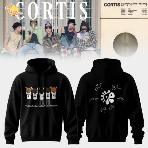 CORTIS ”COLOR OUTSIDE THE LINES” Limited Edition Signature Black Hoodie