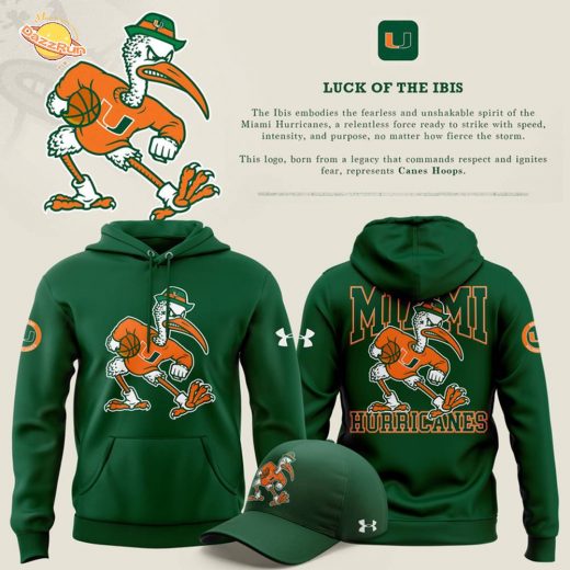 Canes Men’s Basketball “Luck of the Ibis” Limited Edition Hoodie – Green
