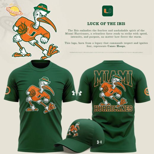 Canes Men’s Basketball “Luck of the Ibis” Limited Edition T-shirt – Green