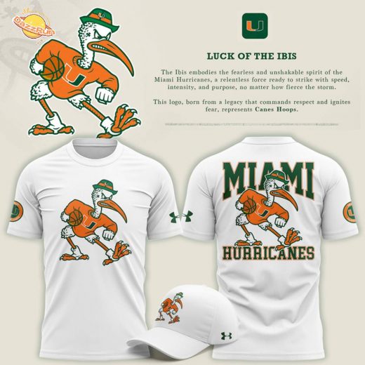 Canes Men’s Basketball “Luck of the Ibis” Limited Edition T-shirt – White