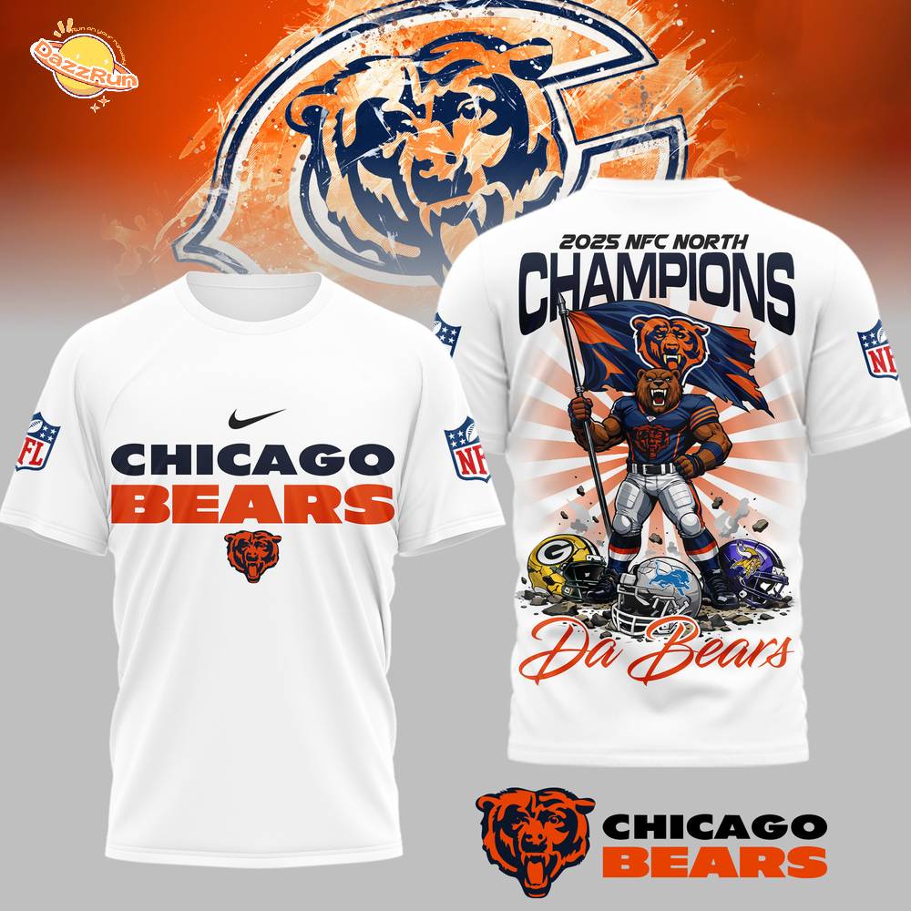 Chicago Bears | Premium NFL NFC South Champions Super Bowl 3D Shirt Chicago Bears | Premium NFL NFC South Champions Super Bowl 3D Shirt