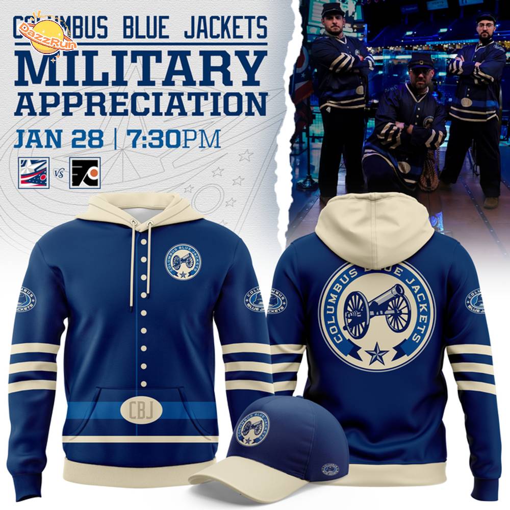 Columbus Blue Jackets 2026 Military Appreciation Night Hoodie Columbus Blue Jackets 2026 Military Appreciation Night Hoodie