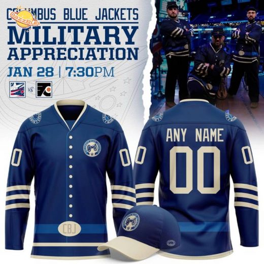 Columbus Blue Jackets 2026 Military Appreciation Night Jersey