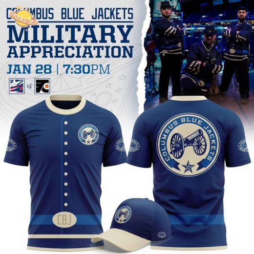 Columbus Blue Jackets 2026 Military Appreciation Night T-shirt