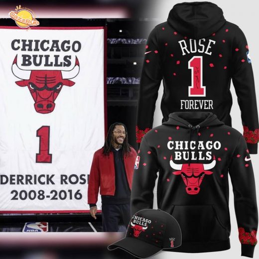 Exclusive SIGNED D-Rose Hoodie Chicago Bulls – Black