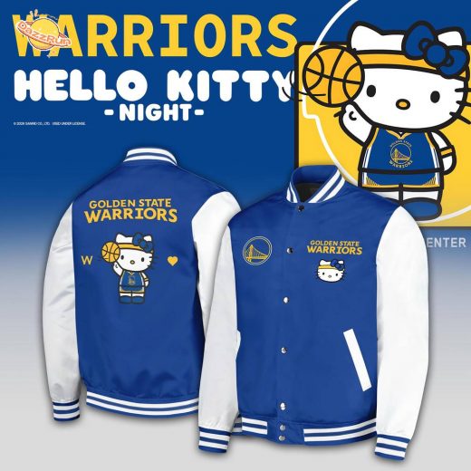 Golden State Warriors 2026 Hello Kitty Night Bomber Jacket