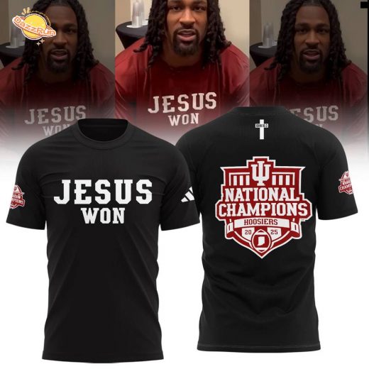 Indiana Hoosiers ” Jesus Won” 2026 National Champions Limited Edition Shirt