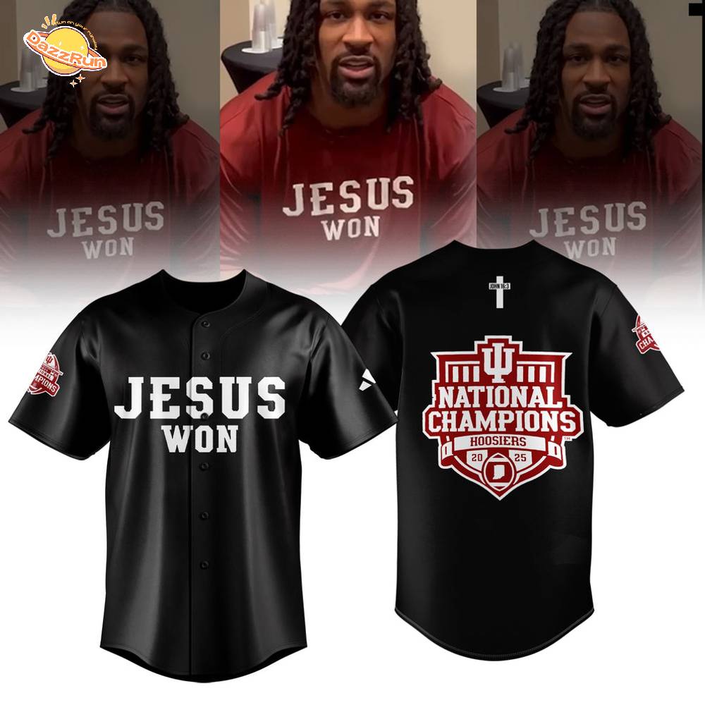 Indiana Hoosiers ” Jesus Won” 2026 National Champions Limited Jersey Indiana Hoosiers ” Jesus Won” 2026 National Champions Limited Jersey