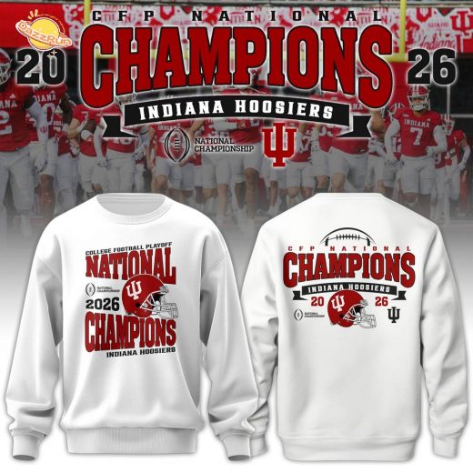 Indiana Hoosiers National Champions 2025/26 Sweatshirt White Limited Edition