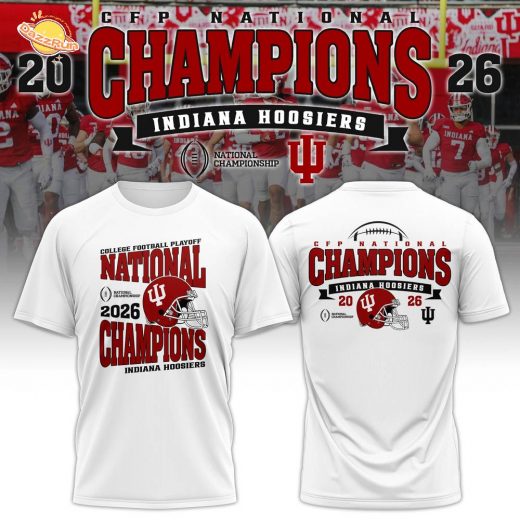 Indiana Hoosiers National Champions 2025/26 T-Shirt White Limited Edition