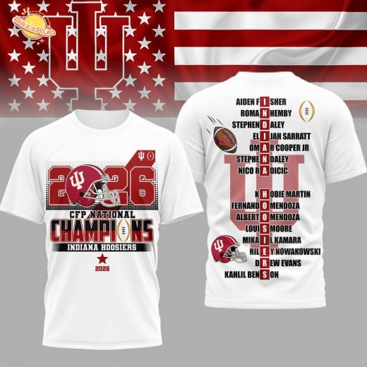 Indiana Hoosiers | Premium NCAA 2026 CFP National Champions 3D Shirt