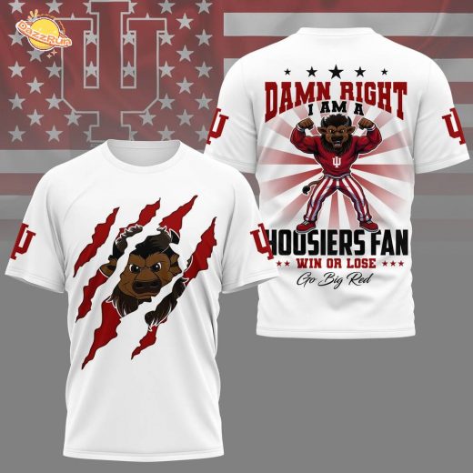 Indiana Hoosiers | Premium NCAA Go Big Red 3D Shirt