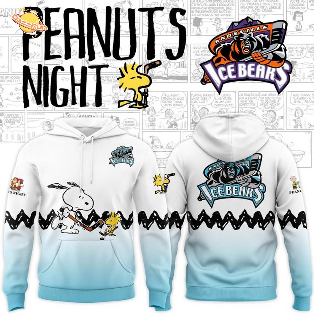 Knoxville Ice Bears Peanuts Night Hoodie Knoxville Ice Bears Peanuts Night Hoodie