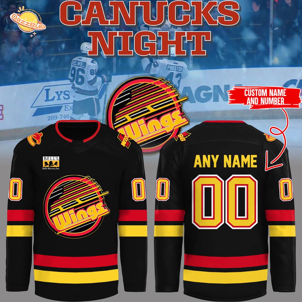 Limited Edition Canucks Night Custom Name And Number Hockey Jersey Limited Edition Canucks Night Custom Name And Number Hockey Jersey