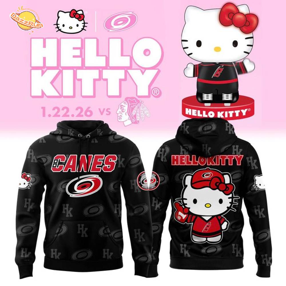 Limited Edition Carolina Hurricane '' Hello Kitty Night '' 2026 Hoodie(Black) Limited Edition Carolina Hurricane '' Hello Kitty Night '' 2026 Hoodie(Black)