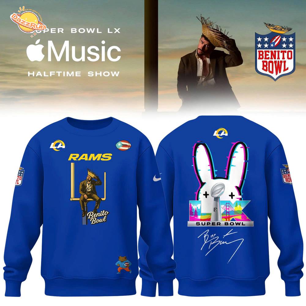 Los Angeles Rams x Bad Bunny Super Bowl LX The Halftime Show Special Edition Sweatshirt Los Angeles Rams x Bad Bunny Super Bowl LX The Halftime Show Special Edition Sweatshirt