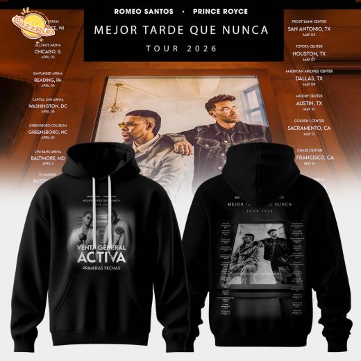 Mejor Tarde Que Nunca US & UK Tour Merch Hoodie