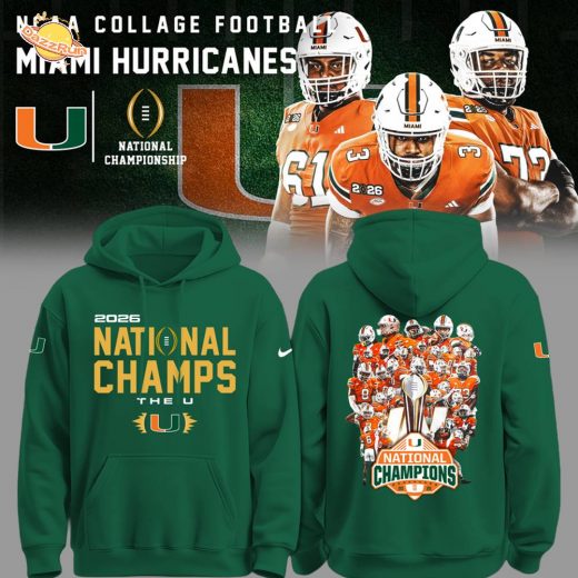 Miami Hurricanes – National Champions Limited Edition Green Hoodie